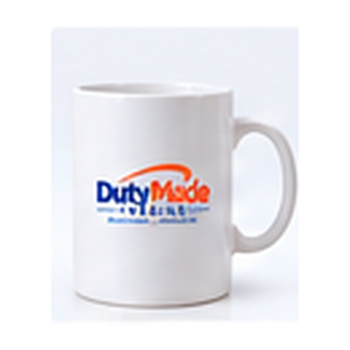 Ceramic Coffee Mug with Duty Mode Trading branding